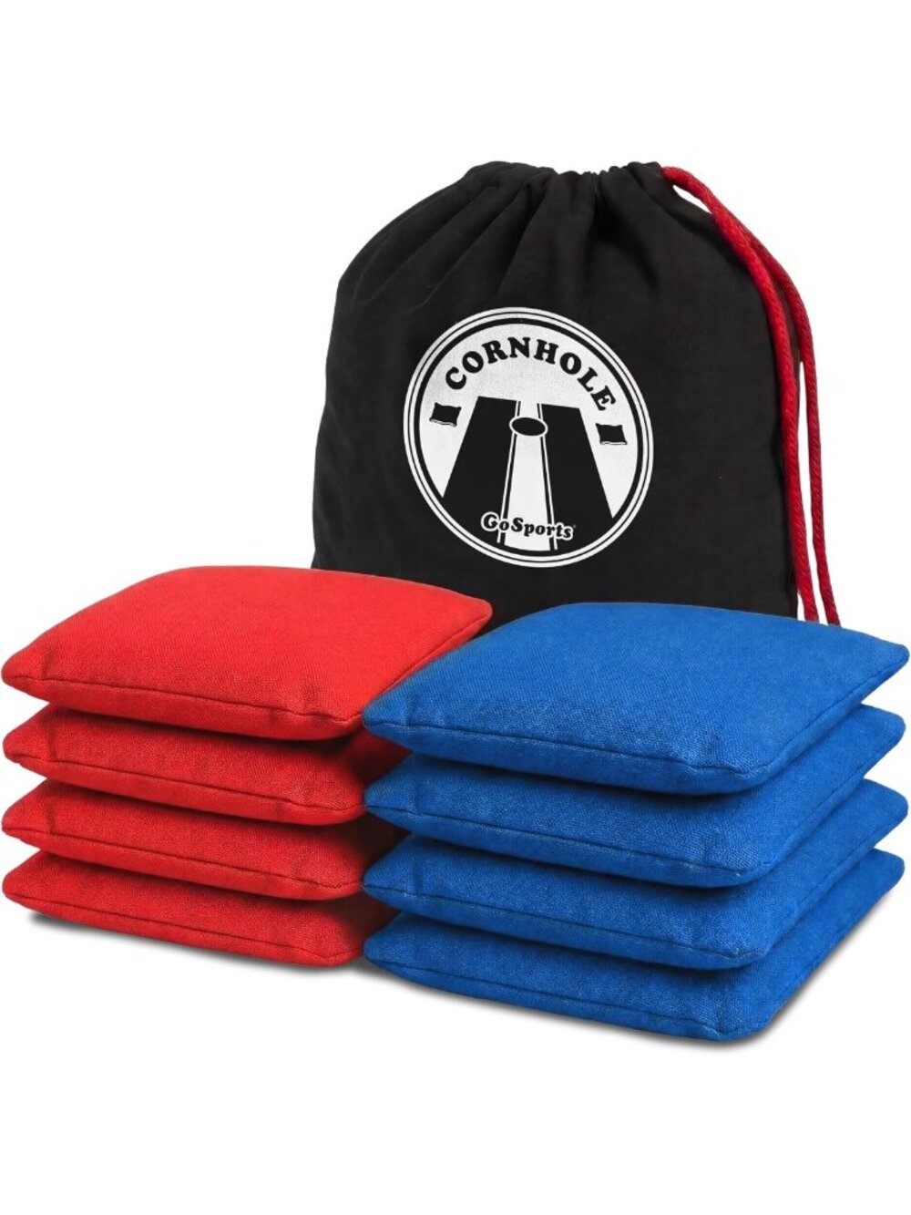 Regulation Cornhole Bean Bags Set of 8 - All Weather, American Flag Design